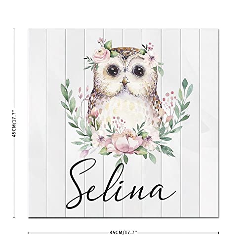 Owl Blank Wooden Heart Plaques Outdoor Wooden Welcome Signs Small Wood Block Signs Wooden Door Signs Wooden Wall Plaque With Hooks No Fading Beautiful Animal For Christmas Tree Decorations 18X18 Inch #TOP3