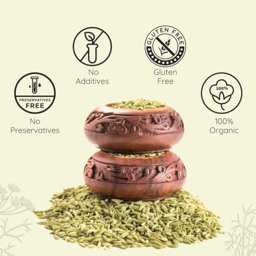 Image of KOSHPURE Premium Plain Fennel Seeds (Saunf) 1kg | Whole Sabut Saunf | Natural Mouth Freshener | Aromatic Indian Spice for Cooking, Seasoning & Herbal Infusions | Authentic Taste & Strong Aroma