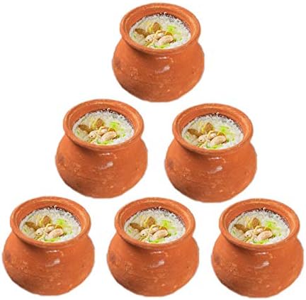 Clay Mud Pots for Kheer Curd (160 ml, Set of 4) - Real Mitti Katori Set Chutney Bowls