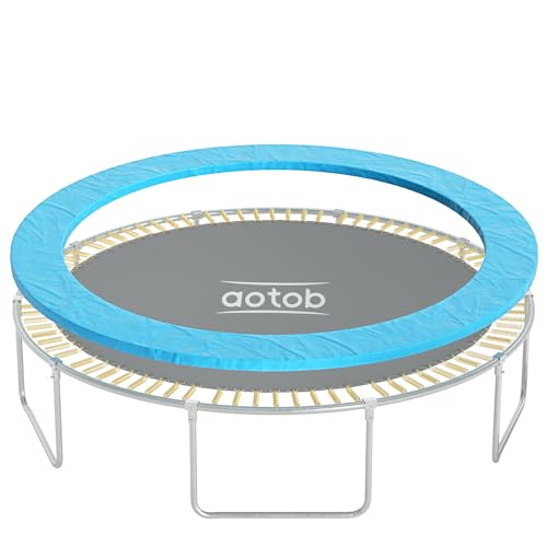 AOTOB Trampoline Safety Pad, 15ft Universal Replacement Trampoline Spring Cover, Edge Cover Springs Protection Pad, Exercise Play Comfortable, Water-Resistant (Blue, 15FT)