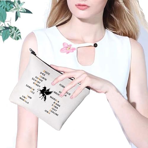 PXTIDY Book Makeup Bag Book Characters Cosmetic Bag KOTLC Novel Inspired Bookish Gift3