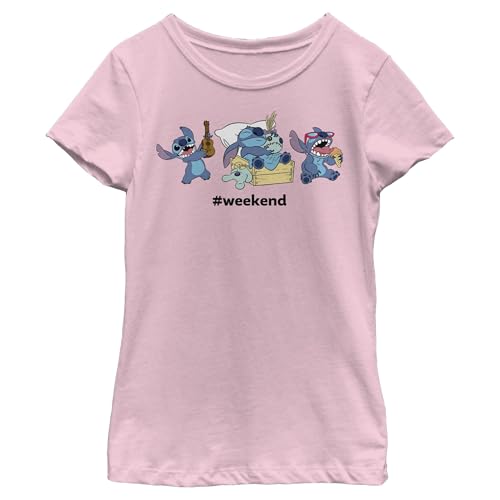 Disney Little, Big Lilo Stitch Weekend Girls Short Sleeve Tee Shirt