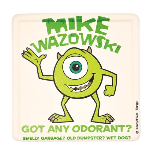 ディズニー ピクサー 「 モンスターズインク 」 マイク・ワゾウスキ 吸水 コースター 約9cm コースターミュージアム 雑貨 グッズ 日本製 3324-092