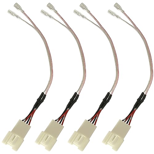 Image of Update Car Dash Tweeter Speaker Wiring Harness Replacement for Select Toyota 2007-2021 Tundra, 2003-2020 4 Runner, 2005-2017 Highlander with JBL Speaker Wire Adapter Connector Plug, 4PCS