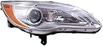Brock Replacement Passenger Halogen Headlight with Chrome Bezel Compatible with 2011-2014 200 5182590AC