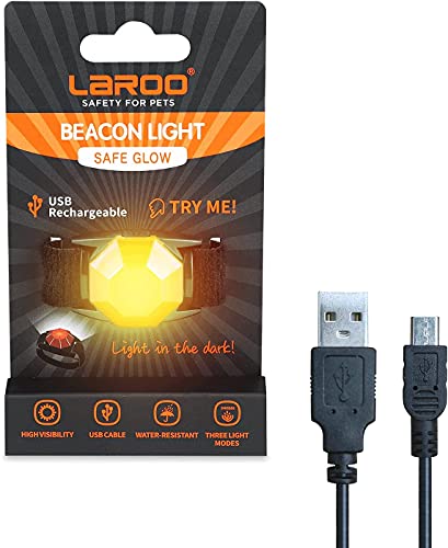 LaRoo Dog Lights for Night Walking - Led Dog Collar Lights for Nighttime Clip On Light up Dog Collar Dog Walking Light for Dog Collar Dog Light Collar Dog Light up Collar Dog Walking Flashlight