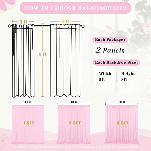 Cortina de fundo de chiffon, marfim, decorativa, para estúdio fotográfico e decoração de festa, 3 m