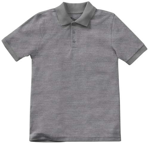 Image of Classroom Uniforms for Boys and Girls Short Sleeve Pique Polo Shirt | Preschool Shirt, Matching Ribbed Collar, Banded Sleeves, Three-button Placket, Comfortable Fit, School Uniform Essential