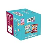 PROPER - Multipack Box, Barbecue and Salt & Vinegar Lentil Chips, Vegan, Gluten Free Snacks, 14g, 32 Packs, (16 bags of each flavour)