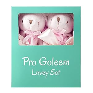 Pro Goleem Loveys for Babies Bunny Easter Twin Baby Gifts Security Blanket Girl Newborn Soft Blankie Pink Lovie Cute Crib Bedding Sets, 2 Pack