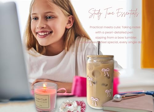 Pink Birthday Gifts for Teen Girls,Inspirational Gifts Basket for Her, Cute Bow Theme Birthday Gifts for Women, Friendship Gifts for Daugther/Sister/Friend /Besite(Pink &Bow) - Image 3