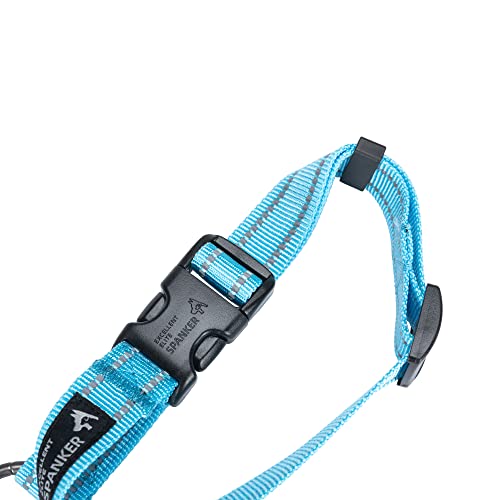EXCELLENT ELITE SPANKER Reflective Dog Collar Classic Breathable Nylon Adjustable Pet Collar with Quick Release Buckle for Boy Girl Male Female Puppies Small Medium Large Dogs Training(LBLU-M) - Image 4