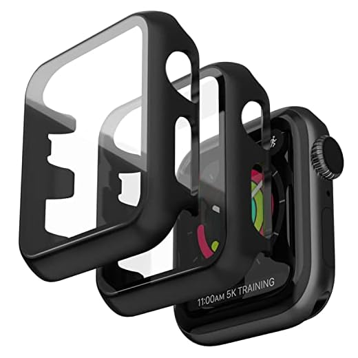 Jvchengxi 2 Pezzi Custodia per Apple Watch 42mm Series 3 2 1 con Protezione Schermo, PC Cover + HD Pellicola Protettiva in Vetro Temperato 360° Antigraffio Copertura Paraurti Rigida per iWatch 42mm