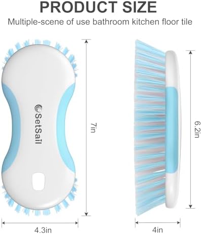 SetSail Multi-Purpose Scrub Brush of 2 Pack, Blue - 1