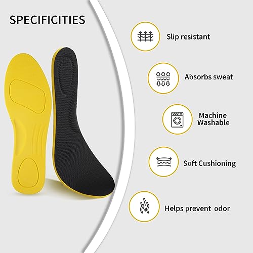 5 pares de plantillas elásticas para zapatos unisex XL miniatura 4