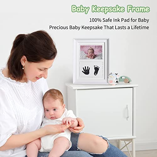 iAOVUEBY-Baby-Gifts-for-Girls-Baby-Girl-Gifts-Basket-Set-Baby-Lovey-Blanket-Wooden-Bunny-Toy-Newborn-Footprint-Keepsake-Milestone-New-Baby-Bibs-Socks-Essentials-Funny-Baby-Shower-Gifts-for-Girls