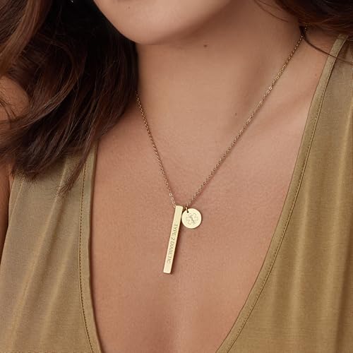 Medical Alert ID Necklace for Women, Customizable Medic Alert Jewelry,18k Gold, Rose Gold, Silver, Personalized Engraving, Hypoallergenic, Waterproof, Includes Gift Box & Medical ID Wallet Card2