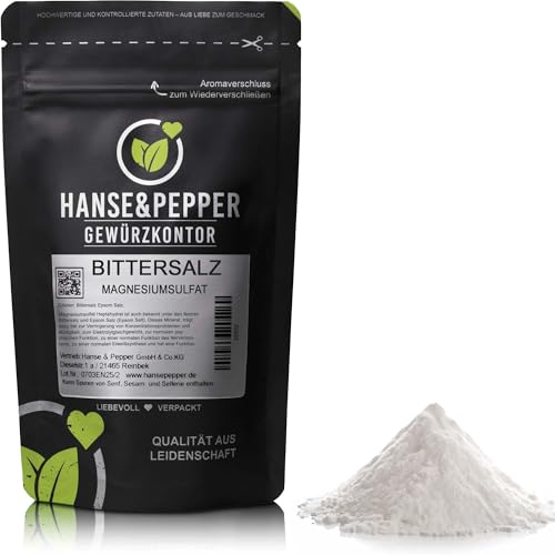 1kg Bittersalz Magensium Sulfat Epsomit MgSO4 Magnesiumsulfat-Heptahydrat MgSO4 x 7 H2O - Plus Serie