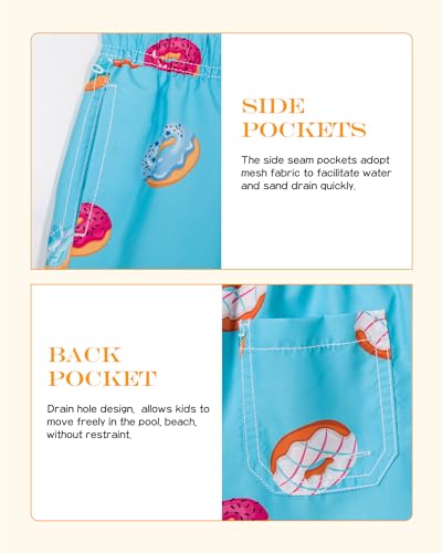 Image of SURF CUZ Surfcuz Little Boys Swim Trunks UPF 50+ Toddler Beach Shorts Swimsuit Kids Quick Dry Swimwear