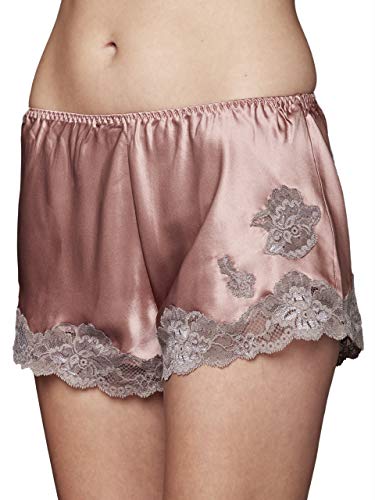 Women's 100% Silk Tap Pant, Lace Trim, Flattering Fit, Indulgence, Lingerie, Sleepwear, Beautiful Gift Packaging