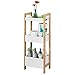 SoBuy FRG226-WN,ES Estantería de Baño con 3 Niveles de Bandejas,Estantería Tipo Escalera,H74 cm
