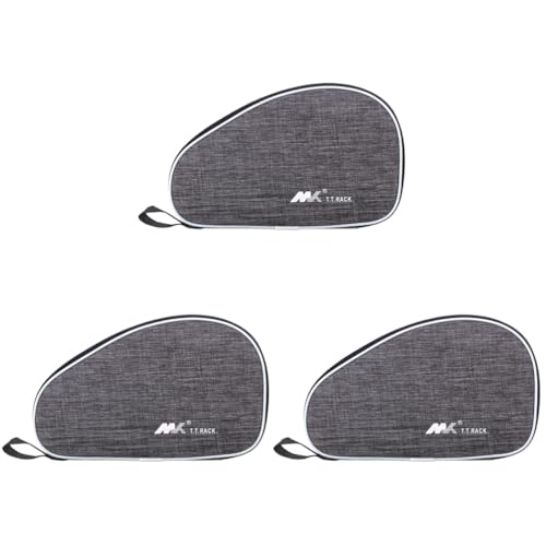 Bolsa de raqueta de pong gris que evita daños en las gomas de tenis de mesa