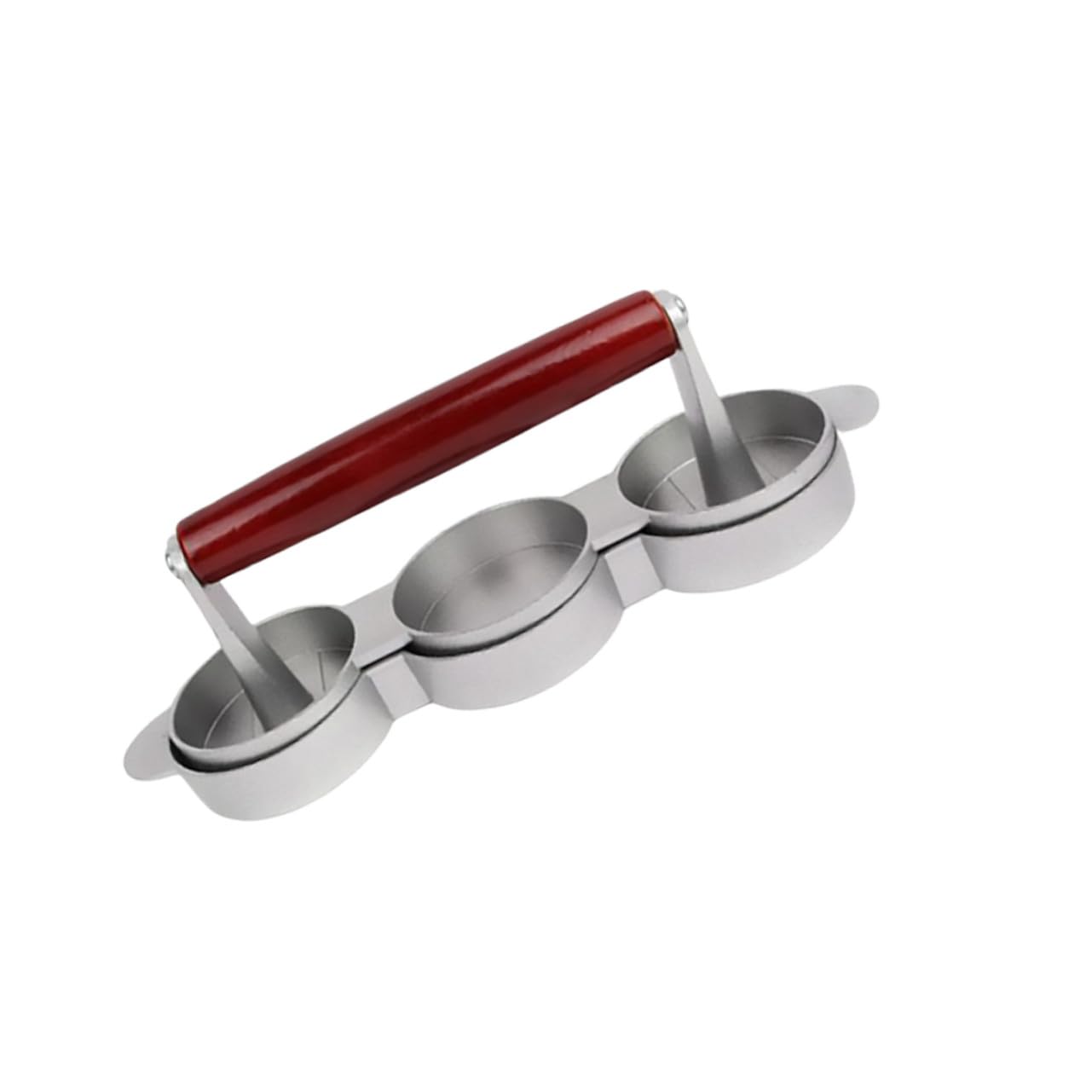 Burgerpresse mit 3 Fächern aus Aluminiumlegierung und Holz