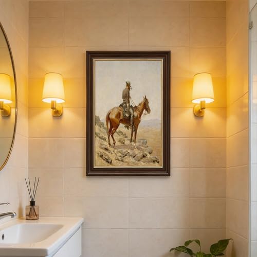 Impression sur toile Frederic Remington pour salon style rustique