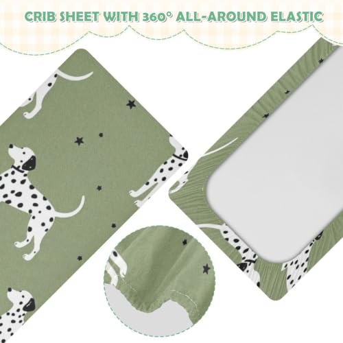Parure lit bébé imperméable 132x71 cm drap housse cuna dalmatien étoiles - 5