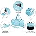 BALEINE Gym Duffel Bag for Women and Men, Small for Sports, Gyms and Weekend Getaway, Waterproof Dufflebag with Shoe and Wet Clothes Compartments, Lightweight Carryon Gymbag (Azure)
