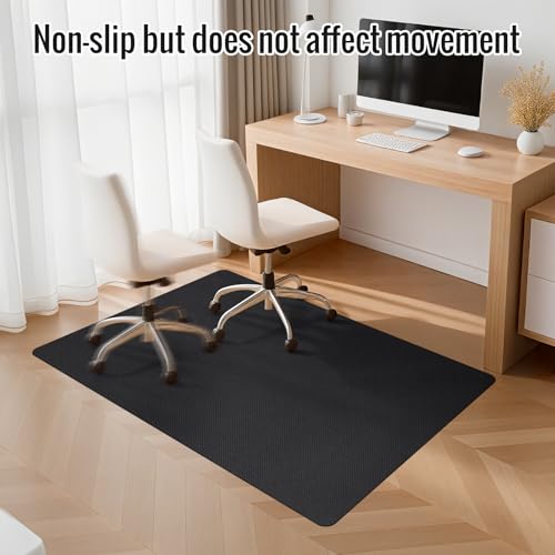 Office Chair Mat for Hard Floors,36\"x48\" Anti-Slip Waterproof Hardwood Floor Chair Mat,Heavy Duty Floor Protector Rolling Chairs for Home Office(Black) - Thumbnail 2