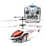 Remote Control Helicopter for Kids, with Gyro and LED Light,3.5 Channel Mini Helicopter,Remote Control for Kids & Adult Indoor Outdoor RC Helicopter Best Helicopter Toy Gift,red