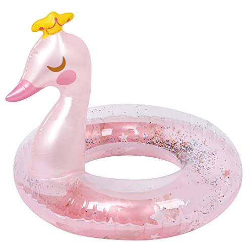 Anillo de natación, inflables de Piscina para niños de 5 a 9 años, Tubos de Piscina de Cisne para Flotar, Flotador de natación para niños Piscina Agua diversión Verano Playa decoración