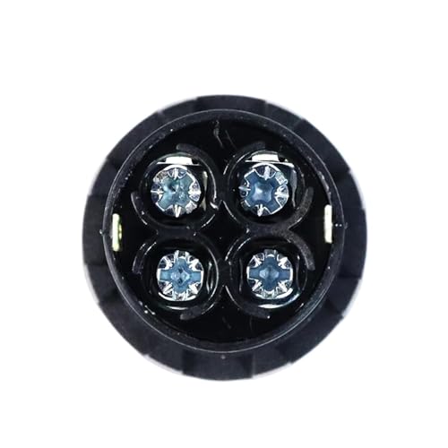 Bouton d'alimentation 22mm LED 12V vert résistant pour commande fixe de circuit - 6