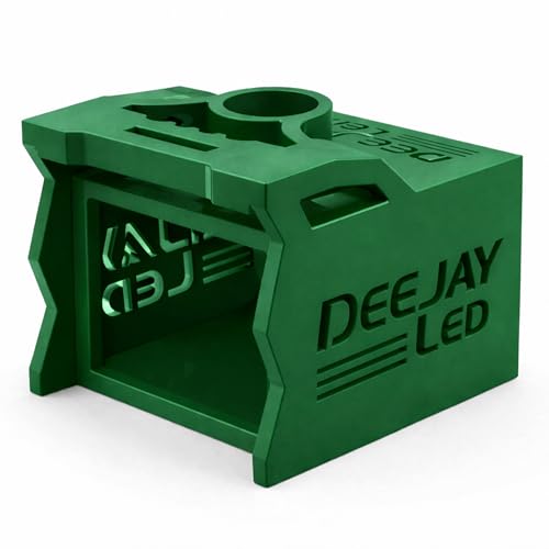 Boîtier en bois égaliseur 1 DIN DEEJAY LED TBH1DIN3EQGREEN marron en MDF pour audio de voiture