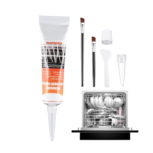 Rust Repair Kit - 50ml Coating Gel Long-Lasting, Dishwasher Rack Adhesive with Brushes, Protective Sealant Pair with Grip, Kitchen Appliance Accent, Functional Tool for Home, Ovens, Frying