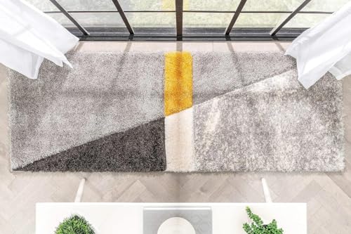 Image of Carpet for Living Room, Bedroom and Hall Handmade Microfiber Cozy Soft and Fluffy Shaggy Area Rug with 2 inch Thick Anti Skid Carpet [2x6 Feet Multi 02]