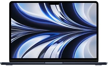 Apple MacBook Air 2022, Chip M2 con CPU 8 núcleos, GPU 10 núcleos (13-Pulgadas, 16GB de RAM, 512GB SSD de Almacenamiento) (QWERTY Español) Medianoche (Reacondicionado)