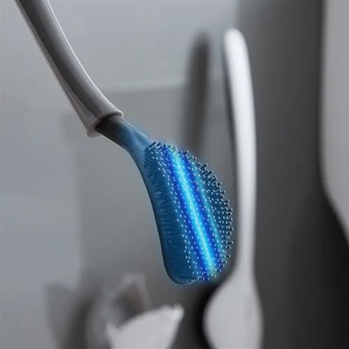 Brosse de nettoyage de toilettes compacte pour libérer l'espace au sol des WC - 7