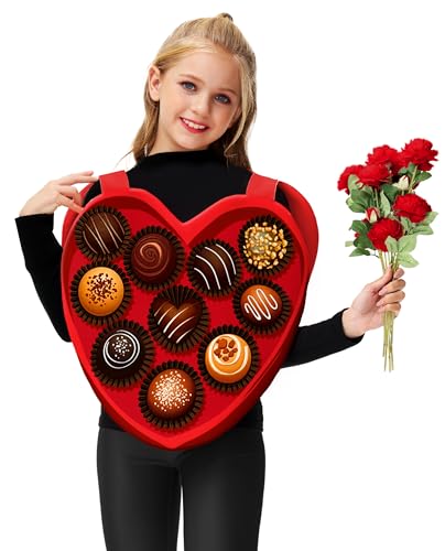 Kids Valentine Day Outfits Girls Heart Novelty Romatic Top miniatura 4