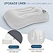 HIKENTURE Aufblasbares Camping/Reise Kissen mit Abziehbarem Kissenbezug, Ergonomisches Kopfkissen, Komfortables Nackenkissen für Reise/Outdoor, Inflatable Travel Neck Pillow-Grau