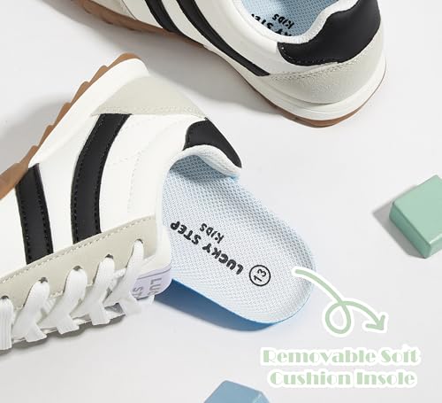 LUCKY STEP Boys Girls Casual Fashion Sneakers Classic Retro Walking Shoes Non Slip Running Trainers for Little Kids4