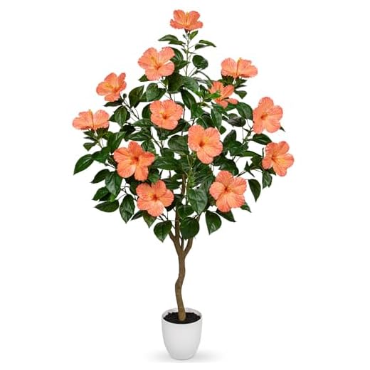 Realistic 4.13ft Artificial Hibiscus Tree