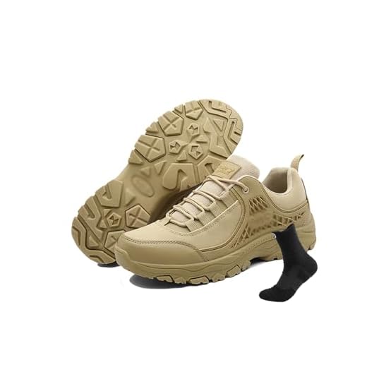 Botas leves de combate do exército, botas táticas militares masculinas com meias esportivas Botas de trabalho ao ar livre duráveis Botas de deserto Botas de caminhada antiderrapantes para homens (Col