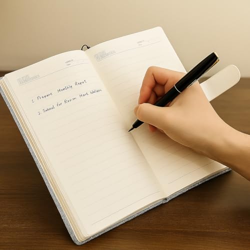 Image of A5 Journal Notebook Diary for Men Women | Office Journal Diary Notebook with Magnetic Flip Lock (200 Ruled Pages, 6 x 8.5 Inches, 80 GSM) (Gradient Blue)