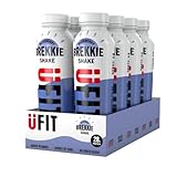 Ufit Brekkie Shake (Blueberry Flavour - 8 x 400ml) - SHAKE UP YOUR MORNING - 28g of Protein - Source of Fibre - Added Vitamins - No Added Sugar (8 x 400ml, Blueberry)
