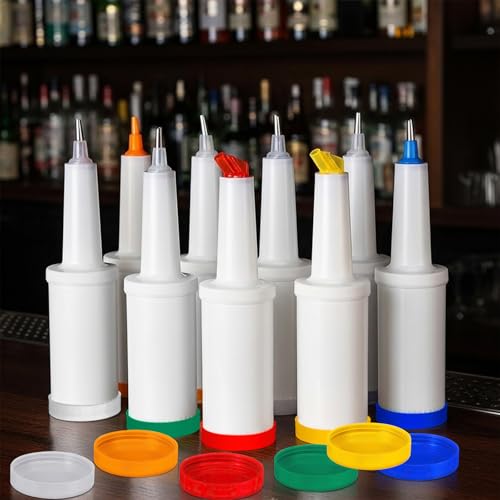 BrightRow 12 Pcs Colorful Juice Pouring Bottle Caps Lids 3.5 Inch Suitable for 34 oz Bar Pour Containers for Bar Kitchen Party Supplies - Thumbnail 5