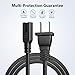 AC Power Cord Cable 6FT Compatible with Sony PS4 Slim, PS3 Slim, PS3 Super Slim, PS5 Xbox One X/S Xbox Series X/S Console, 2-Prong Non-Polarized Power Replacement Cord
