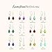 925 Sterling Silver Opal Earrings for Women - October Birthstone Teardrop Leverback Earrings