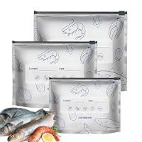 Reusable Food Storage Bags, Zipper Lock Aluminum Foil Pouches, 30 pezzi Freezer Organizer Set per snack vegetabili Meats Candy Fruit Seafood Pantry Kitchen Storage, 20 x 13 cm